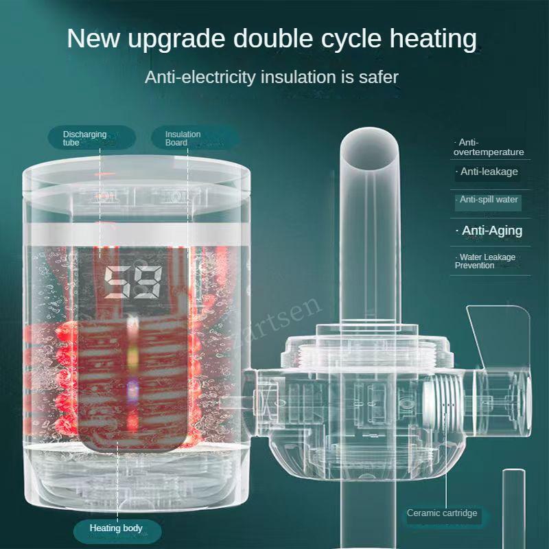 Elektrischer Warmwasserbereiter, Wasserhahn, sofortiger Warmwasserhahn, Heizung, Kaltheizung, Wasserhahn, Durchlauferhitzer