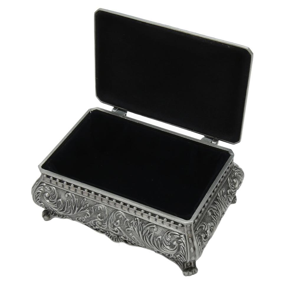 Antique Vintage Jewelry Box Silver Storage Jewelry Box Musical Jewelry Box For Ladies
