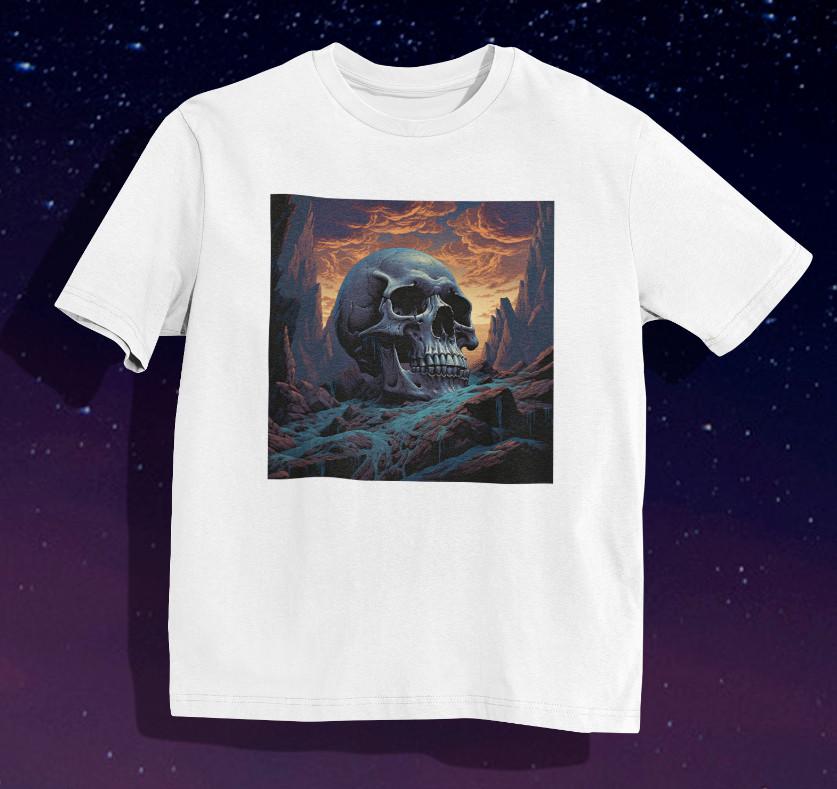 Space Skull T shirt | Biker | Goth | Punk | Gothic | Horror | Graphic | Edgy v23 Unisex T-Shirt XXXXL