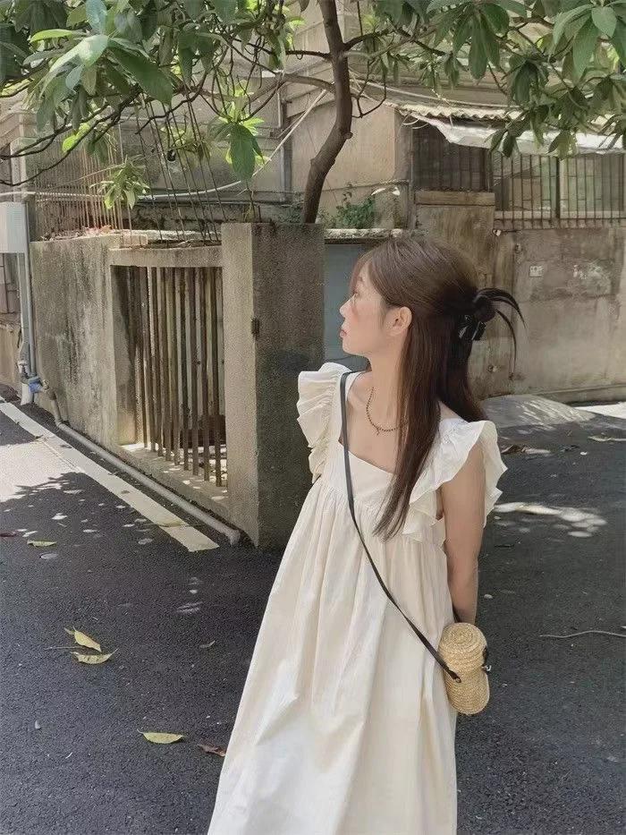 Women's Black Suspender Skirt - Summer Sweet & Spicy, Hip-Hugging, Long Vest Skirt with Elegant Swing