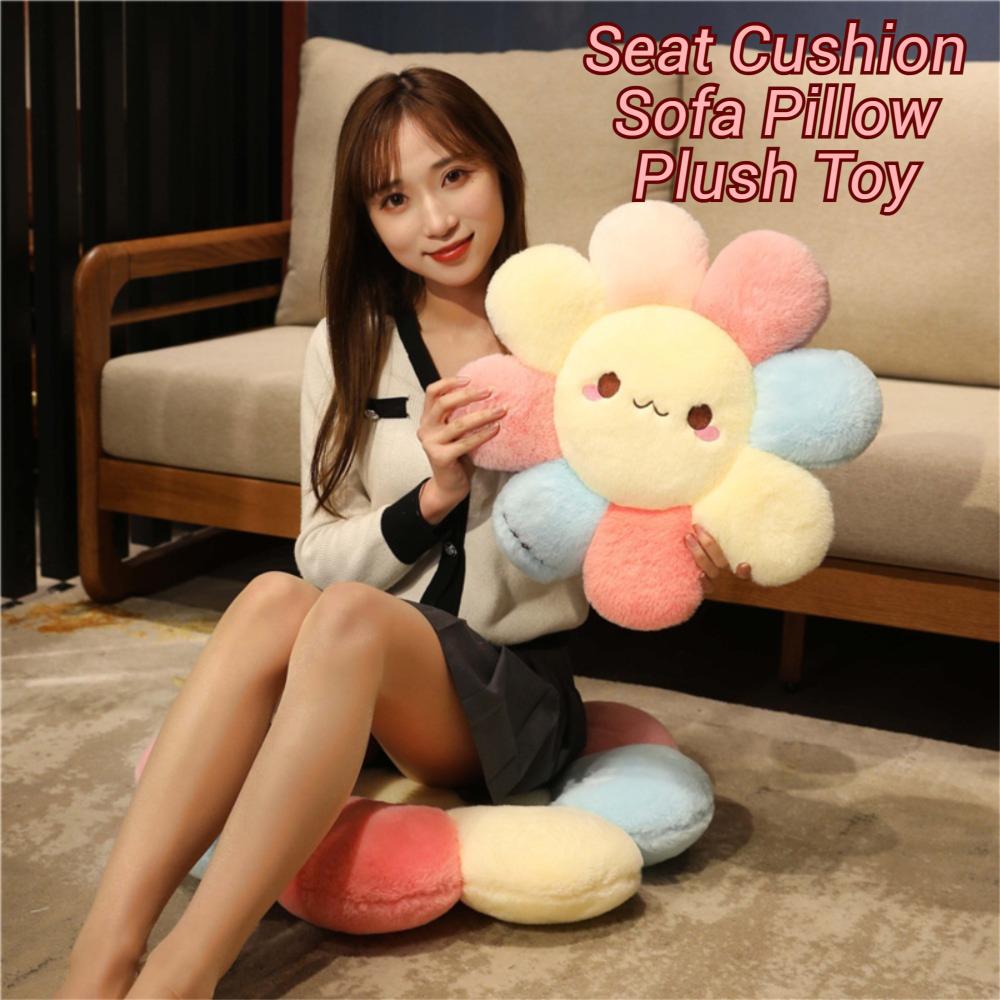 Large Size Seat Cushion 45cm Car Pillow Comfortable Colorful Sunflower Cushion  Chair