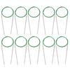 10pcs Circular Knitting Needle Multipurpose 100cm 39in  Length Ring Stainless Steel Sweater Thread Loop Needle Set