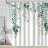 Bathroom Floral Shower Curtain, Retro Flower Farmhouse Flower Plant Butterfly Animal Bohemia, Bathtub Shower Curtain With Hooks