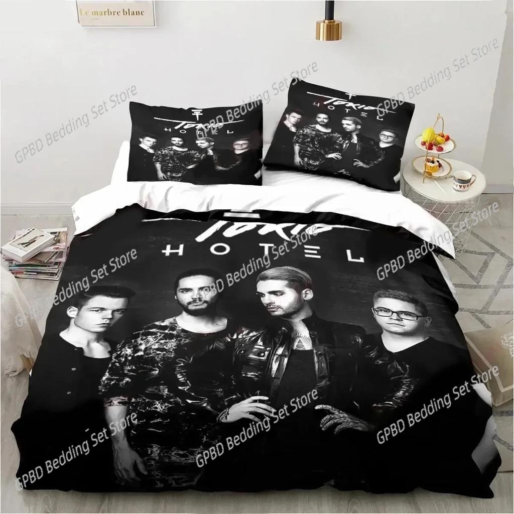 3D Print Tokio Hotel Band Bedding Set Bedroom Soft Modern Bedspreads Comefortable Kids Duvet Cover Quilt Cover And Pillowcase