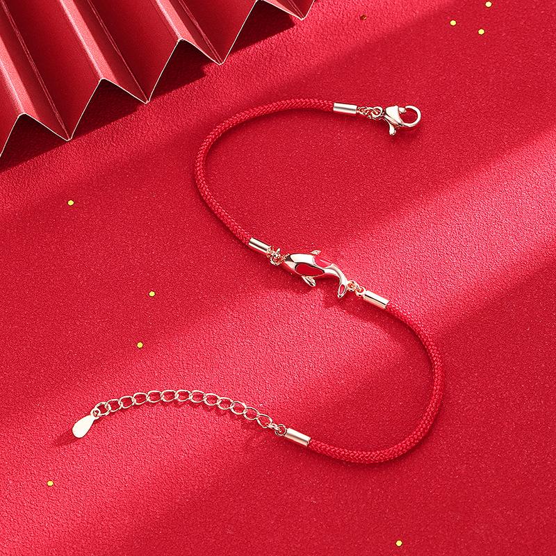 Bransoletka ze sznurka czerwonego z Lucky Koi Prezent