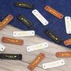 10PCS/PACK Leather Label Hot Stamped Clothing Classification Tags Gift Packaging Woven Products
