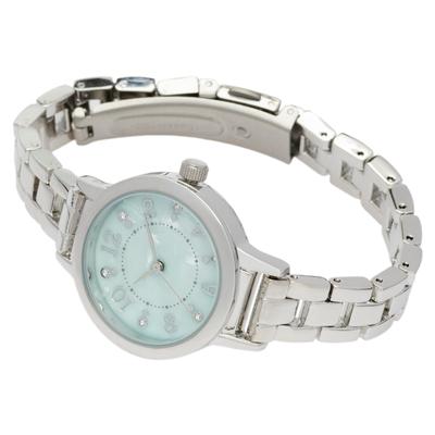 Fieldwork WP Michele Women's Analog Watch with Metal Band, Shell-Like Stones, 5 ATM Water Resistance, SilverGreen, MKM3514-2