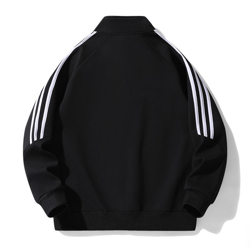 Chaqueta con capucha y cárdigan de tres rayas para hombre para primavera/otoño - Moda deportiva casual