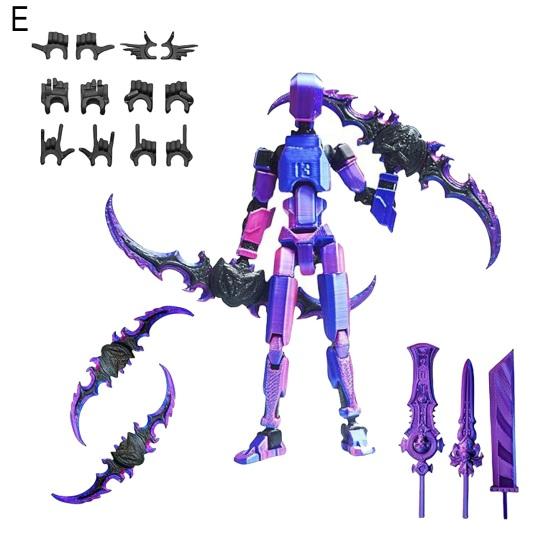 3D Printed Robot Action Figure with Accessories Movable Joints Robot Model Toy Articulated Dummy Figurine Decoration Ornament