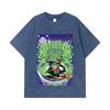 275 GSM Washed T-shirts 100% Cotton One Piece V9 Zoro Print Unisex Heavy Cotton T Shirt
