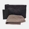 [Pre-Owned] Woven Check Pattern Zip Lambskin Envelope Clutch Small - Very Good #1HAKZH5