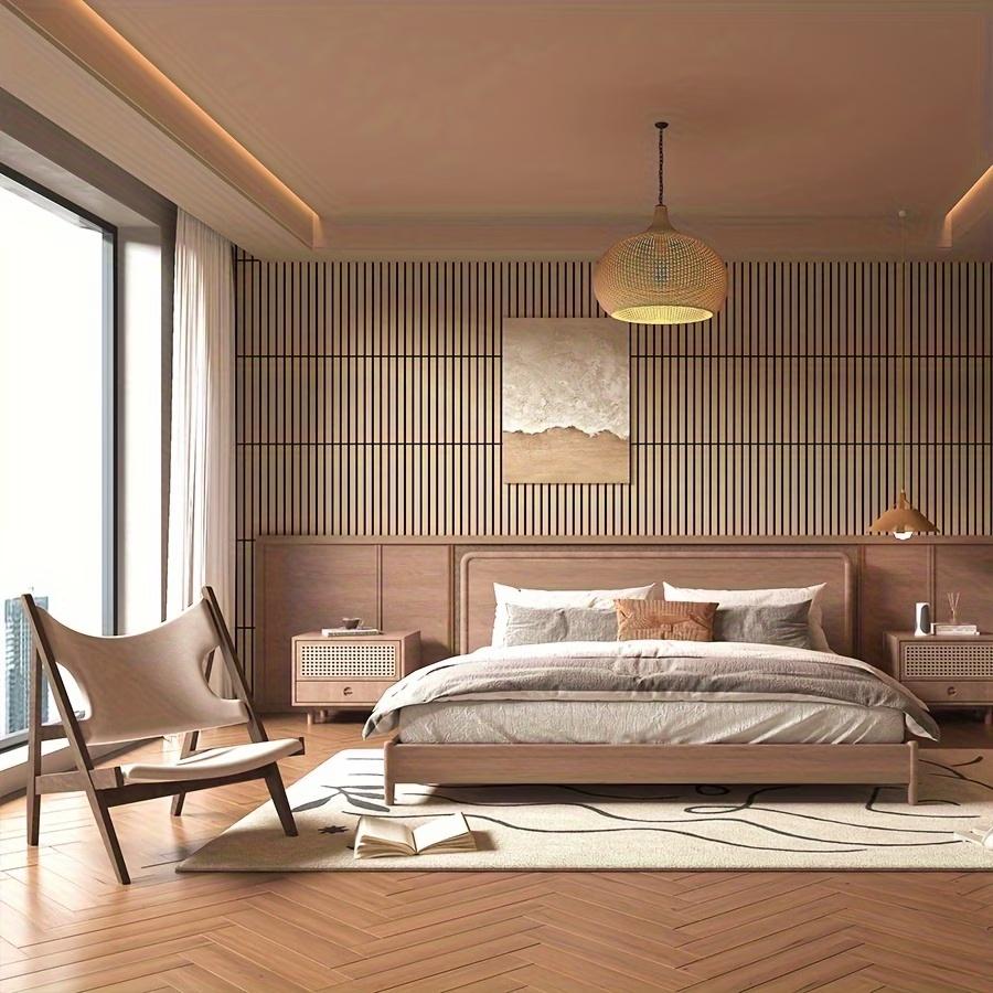 10pcs 30cm Self-adhesive Grille Wallpaper,3D Wood Grain Grille  Self-Adhesive Wall Stickers, Suitable for Indoor Wall Decoration
