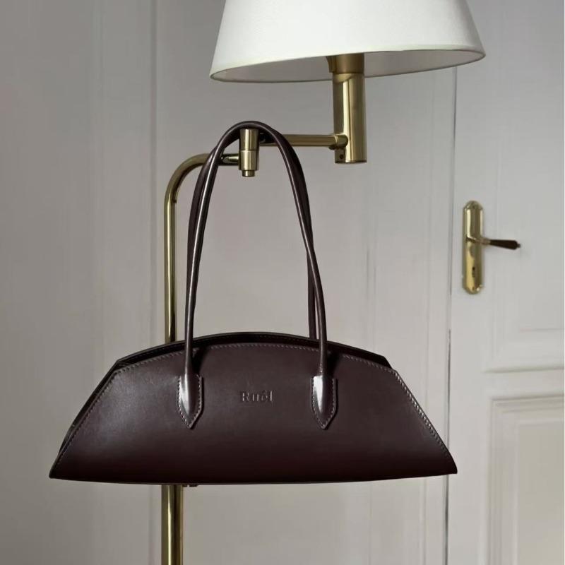 Baguette-Tasche Ruel Leder Französisch Retro Wursttasche Herbst und Winter Pendeln Wildleder Unterarmtasche Schulter-Tragetasche