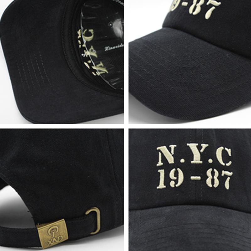 Nyc Letter Soft Top Baseball Cap Women'S Retro Wear Student Cap Men Ins Hat Tide