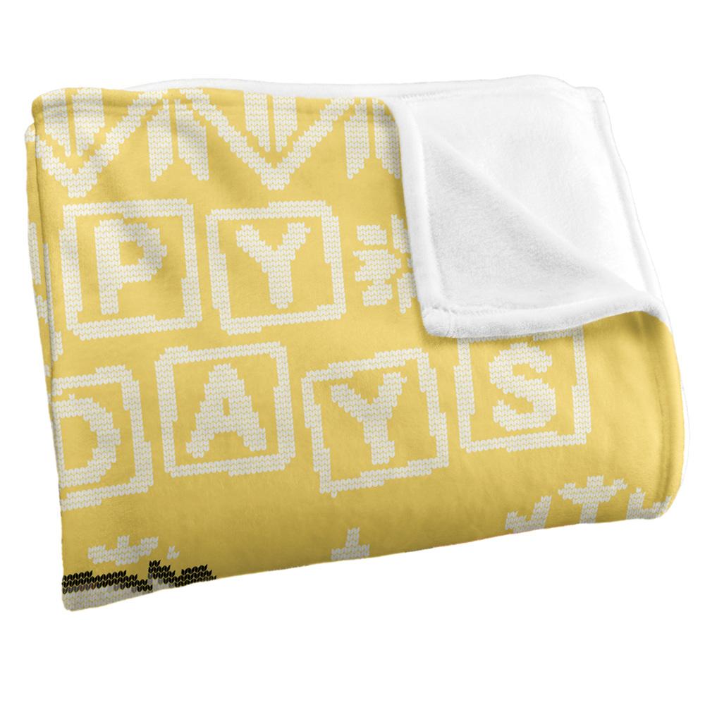 Sesame Street Silky Christmas Sweater Big Bird Supersoft Blanket