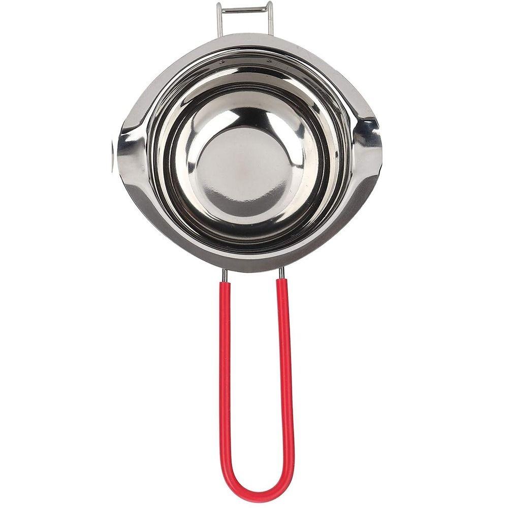 

Универсальная плавильная кастрюля 400 мл Нержавеющая сталь Кастрюля для растапливания масла Вставка для паровой бани Домашняя маска красный