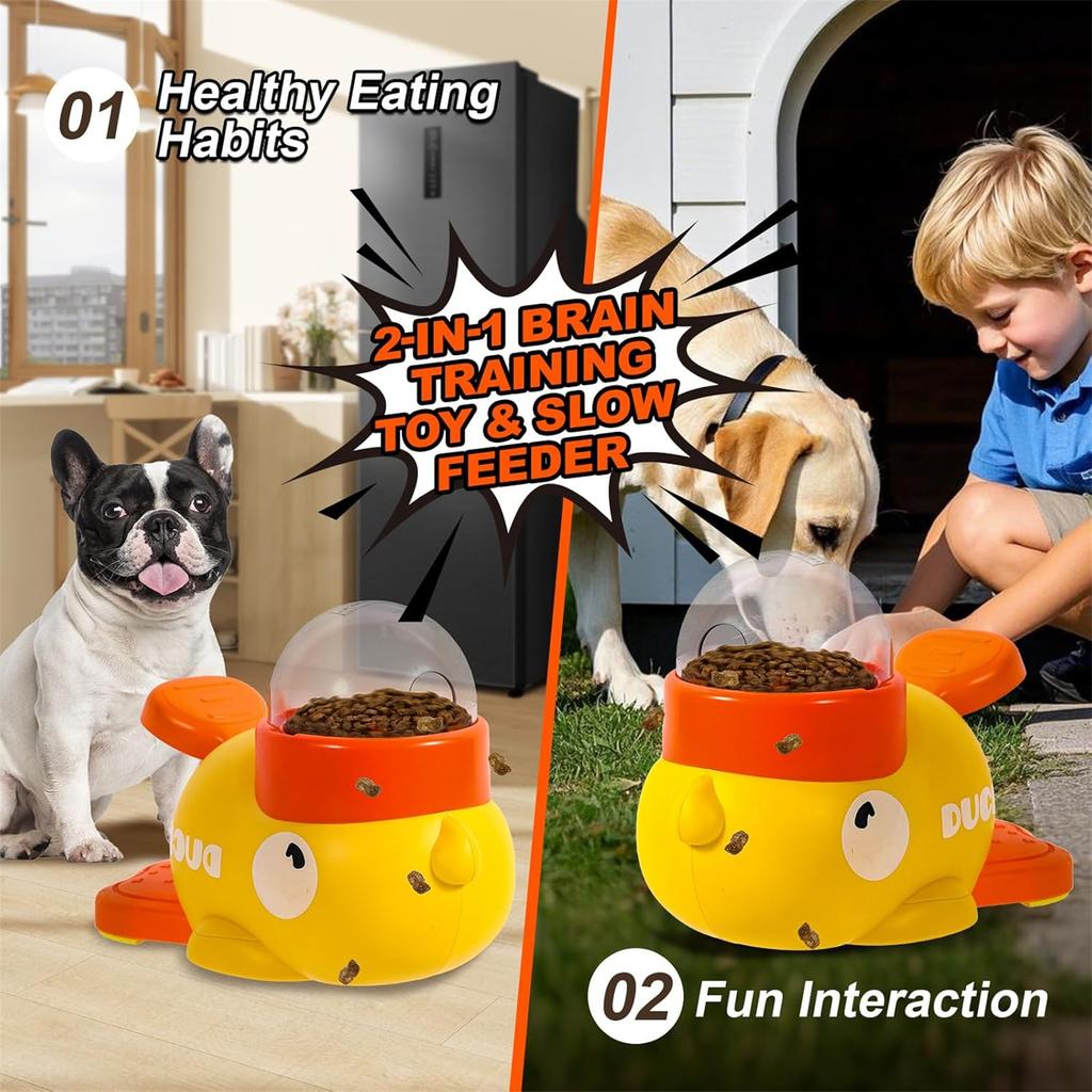 Interactive Duck Shaped Treat Toy Dog Interactive Treat Dispenser Toy for Small Medium Dogs and Cats