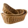 Handmade Oval Storage Basket Bread Tray Rattan Wicker Woven Serving Baskets for Bread Fruit Vegetable Display Rattan Basket