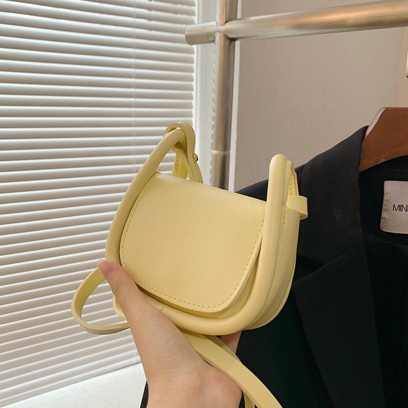 Trendy Mini Crossbody Bag For Kids Stylish Pu Leather Fashionable Saddle Purse For Outings