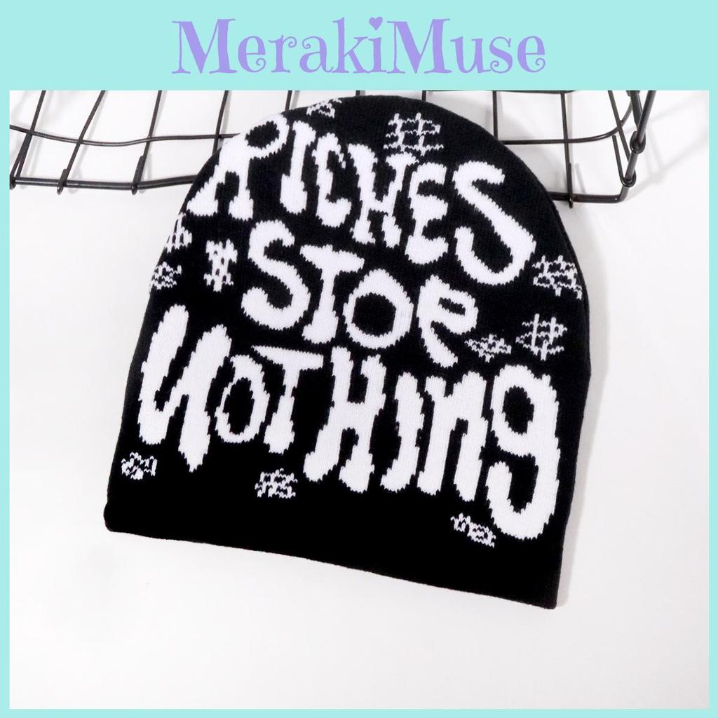 Knit Hat For Winter Outdoor Sports With Letter Embroidery Design For Casual Streetwear