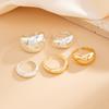 Simple Wind Metal Smooth Round Ring Rings Stylish Geometric Open Ring Set
