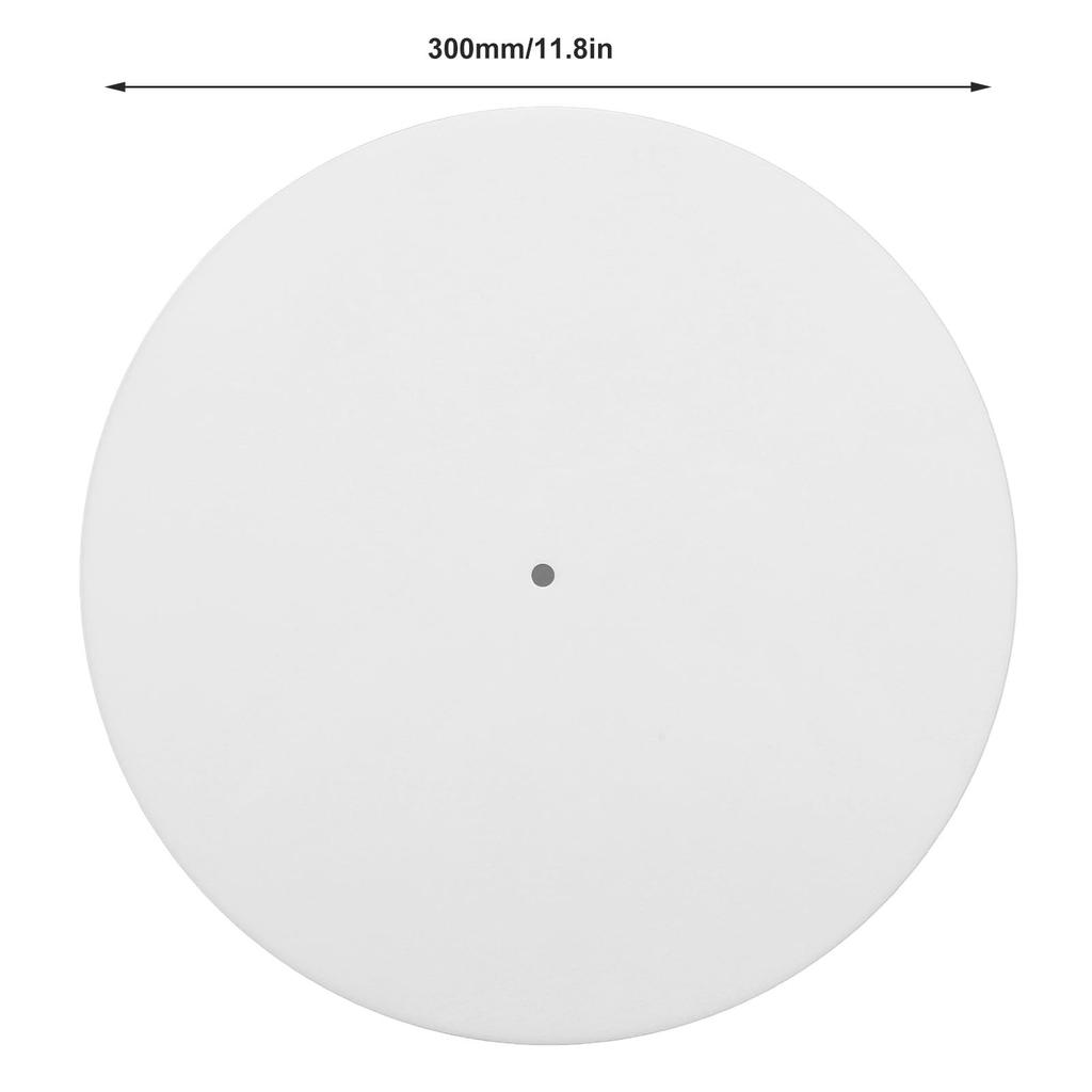 Acrylic Turntable Record Platter Turntable for LP Record Players 12-inch Mat, Vibration-Dampening Mat, Anti-Static Slipmat, (Opal White)