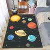 Solar System Rug Planet Galaxy Design for Living Room & Kids Bedroom | Non-Slip Space Floor Mat Home Decoration