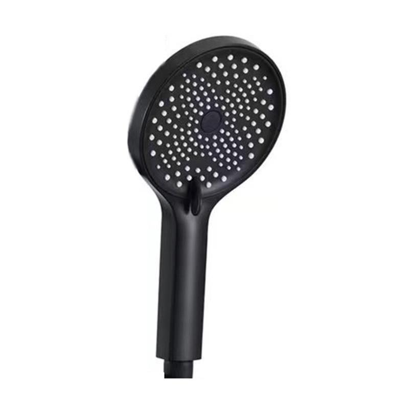 HONGDEC Brushed Gold Shower Head ABS Plastic Adjustable Hand Shower Head Easy Cleaning Bathroom Faucet Accessories (Black,ABS Plastic)
