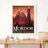 Retro Canvas Painting Abstract Ring Art Poster Print Vintage Film Mordor Castle Lord Magic Kid Bed Room Home Decor Murals