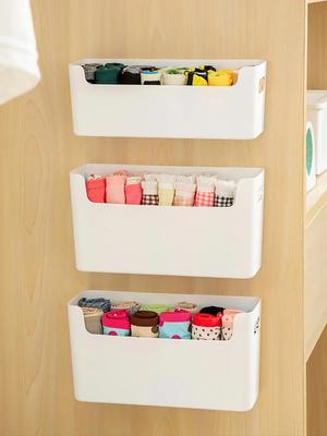 2/1 PCS Wall Mounted Drawer Organizers for Underwear and Socks Space Saving Solution for Dorms and Closets Storage Box