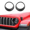 Front Bumper Headlight Cover Frame Accessories For 2024+ Jeep Wrangler JL Carbon