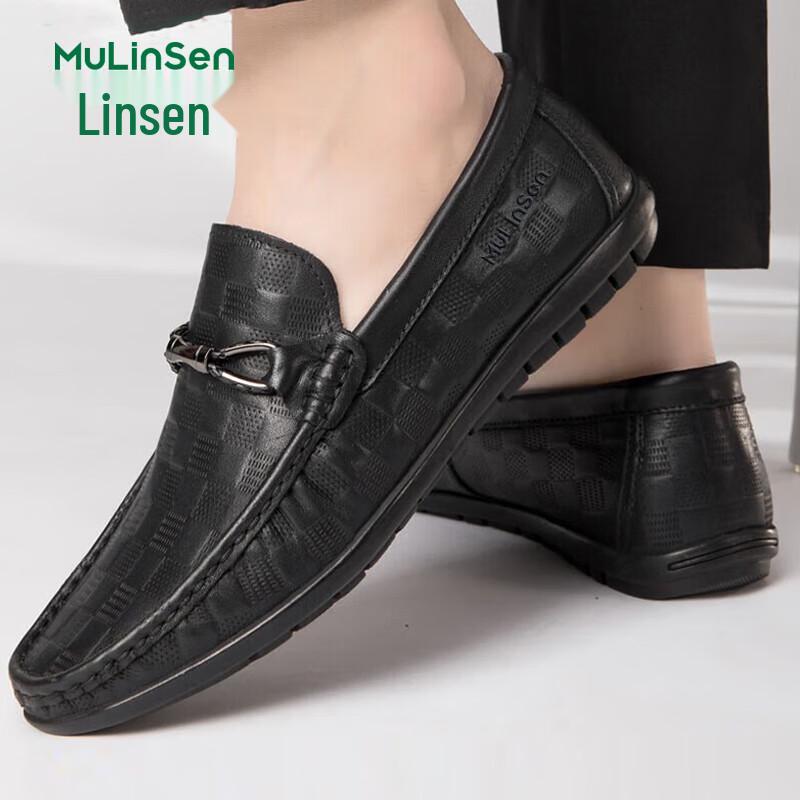 MULINSEN Men s Leather Driving Loafers 39