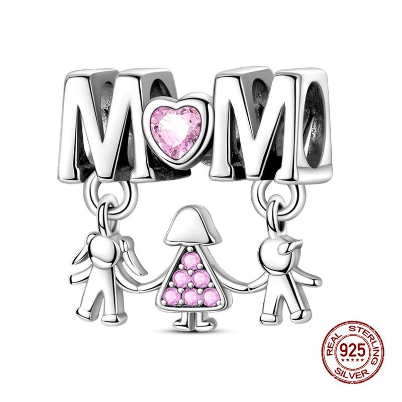 Original Charms Copper Mother'S Love Is Infinite Charms Beads Fits 3Mm Original Bracelet For Necklace Women Diy Jewelry Gift