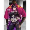 Cartoon sexy girl pattern men's T-shirt 3D printed oversized T-shirt