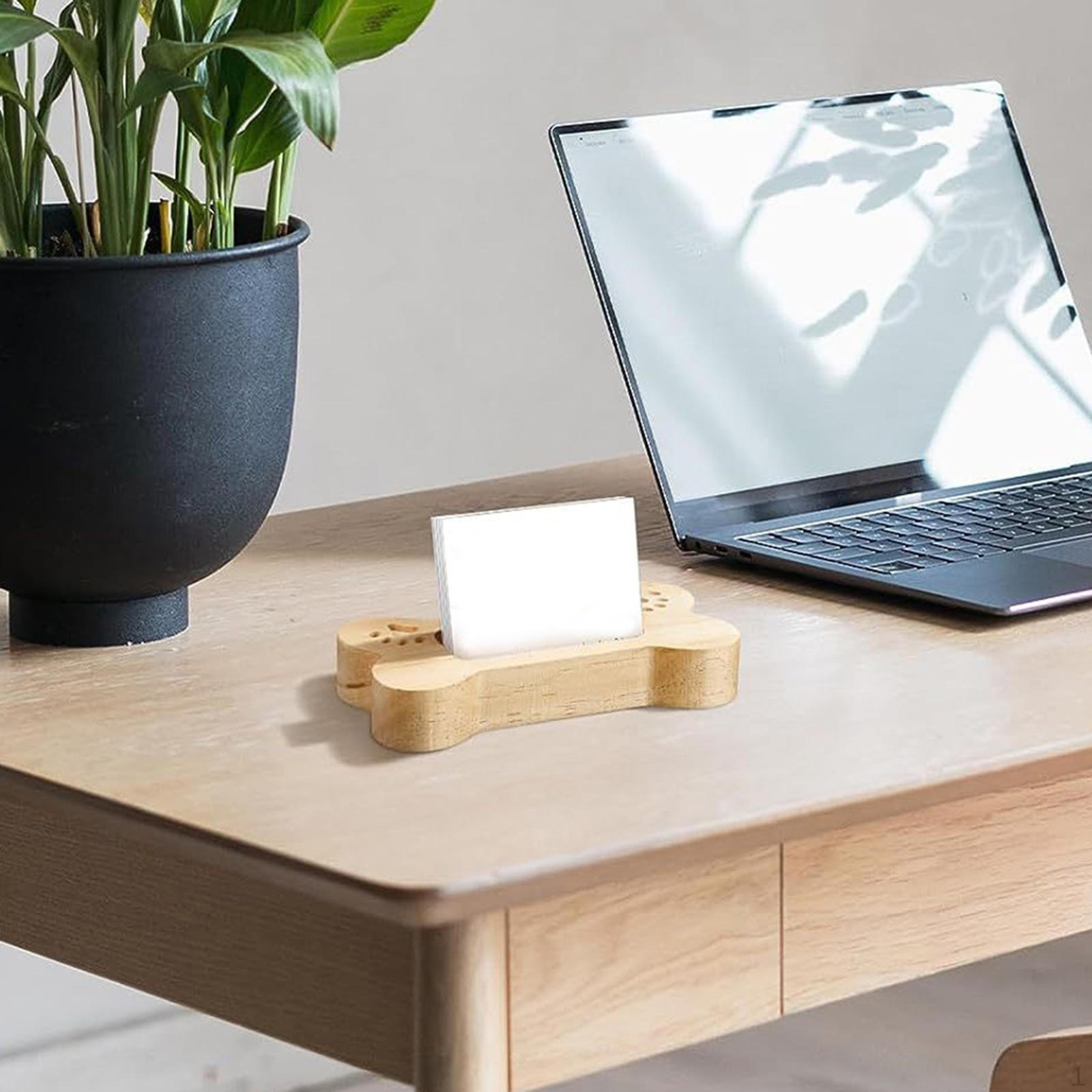 

Деревянный держатель для визитных карточек для офиса и дома, подставка для