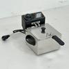 220V Haushalt 2L Multifunktions Elektrischer Frittierkorb Edelstahl Grillofen Hähnchen Pommes Frites Einzelzylinder