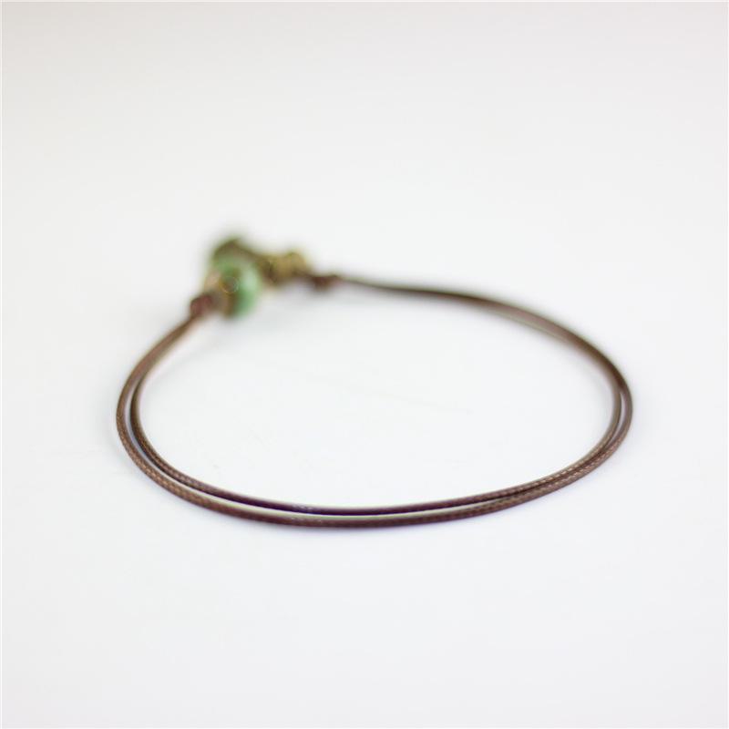 Ethnic Style Ceramic Leaf Anklet for Women - Simple, Fresh Jewelry Gift