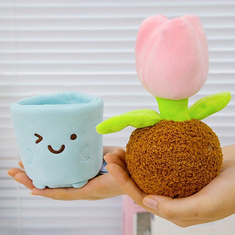 2in1 Cute Plant Potted Plush Toys Tulip Mushroom Aloe Vera Begonia Lucky Grass Plant Doll