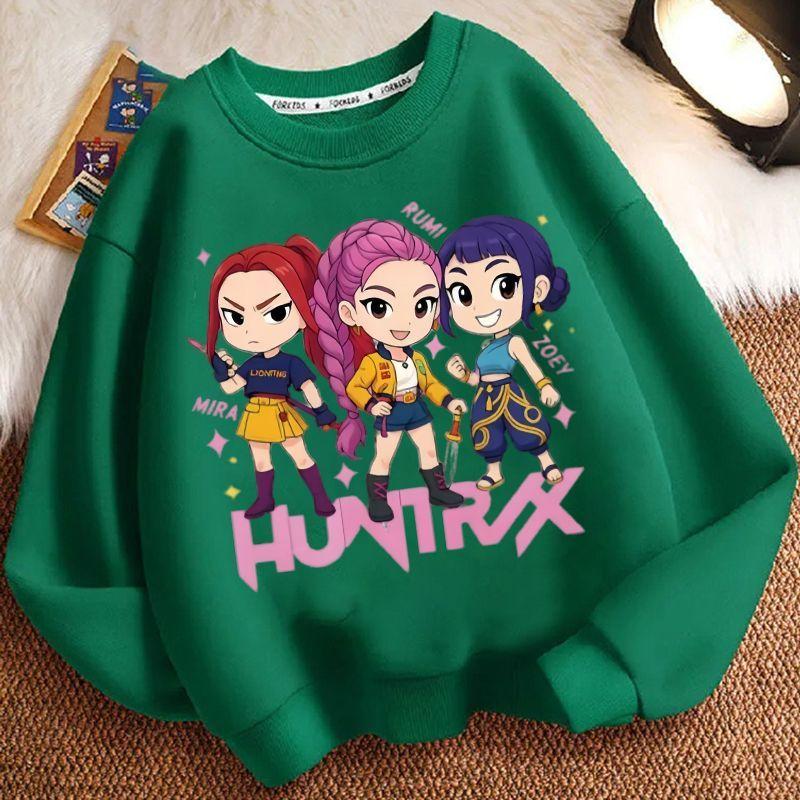 

Children s Cartoon Witch Hunt Team Round-neck Hoodie Autumn and Winter Loose Long-sleeved Casual Jacket for Boys and Girls 160