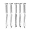 304 Stainless Steel Half Thread Bolt Wood Hex Lag Screws Self Tapping Wood Coach ScrewM8x120MM