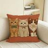 Copricuscino Gatto D Piatto Gatti Carini Federa Naturale Lino Set Decorazione AllinOne per Divano Camera da Letto Sedia