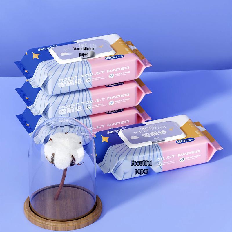 Flushable Degradable Extra Thick Wet Toilet Wipes for Private Parts