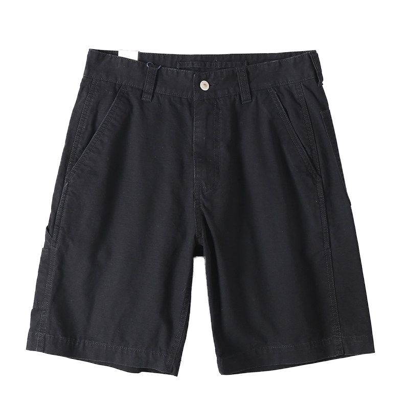 Export Surplus Heavy-Duty Washed Cotton Summer Men's Workwear Straight-Leg Shorts, Five-Point Mid-Length Pants