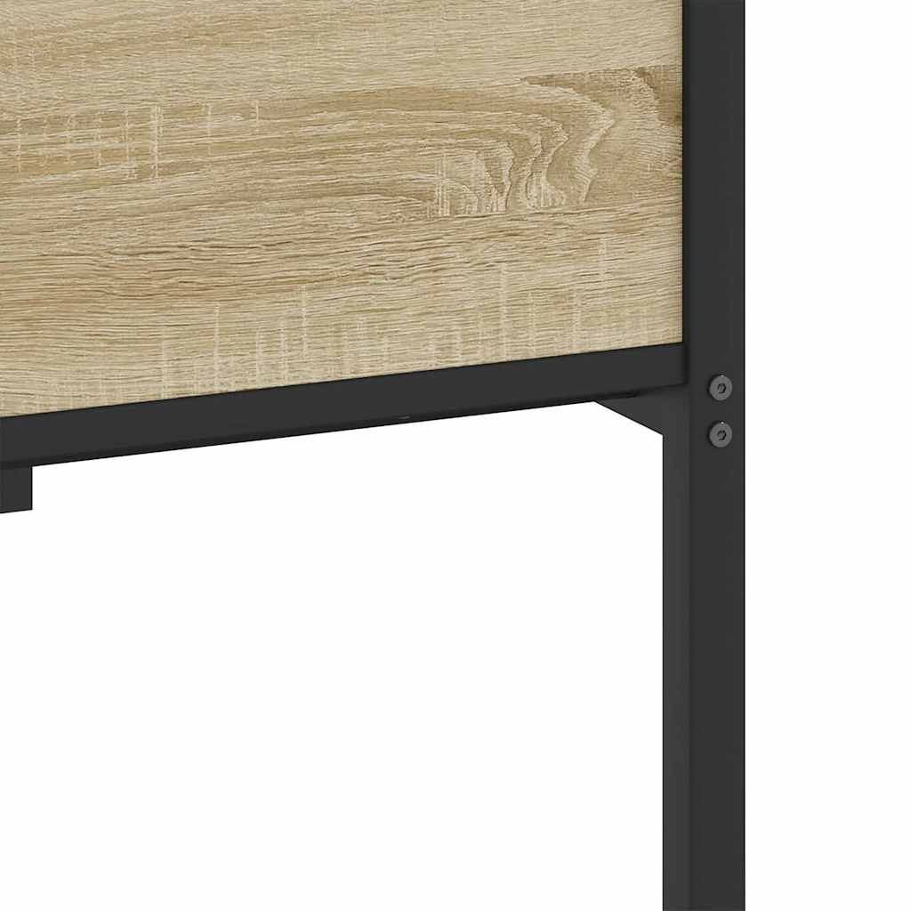 Bed Frame Without Mattress Sonoma Oak Finish 80 X 200 Cm Engineered Wood