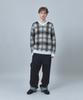 Rest And Recreation Check Pattern Hairy Sweater - Ivory