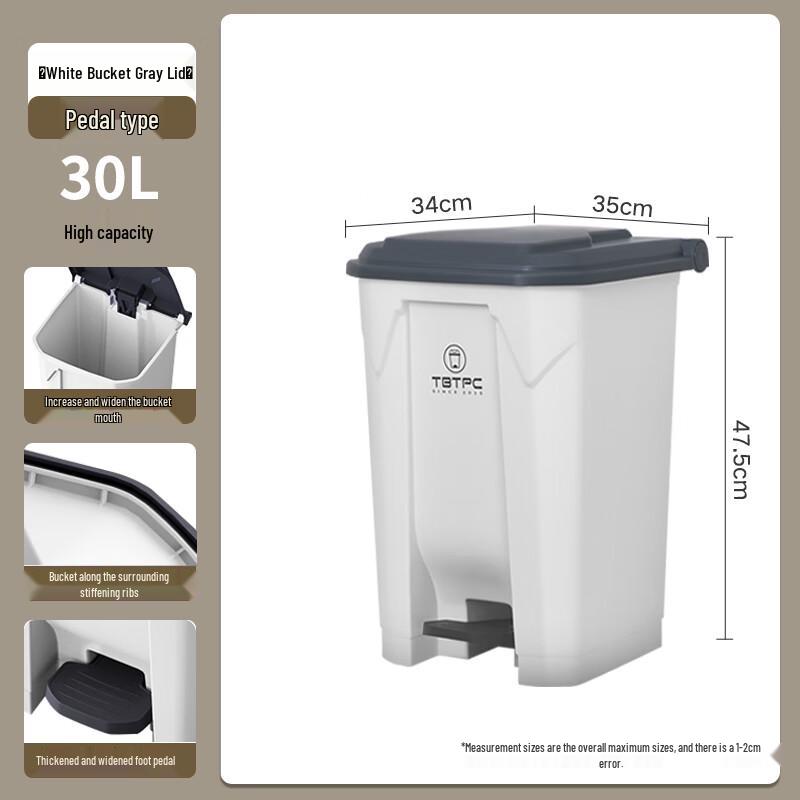 Ally 2025 Commercial Foot Pedal Trash Can