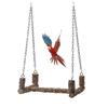 Bird Swing for Cage 15 Inches Parrot Perch Natural Wood Bird Toy Parakeet Chew Toys for Large Birds Macaws Cockatiels