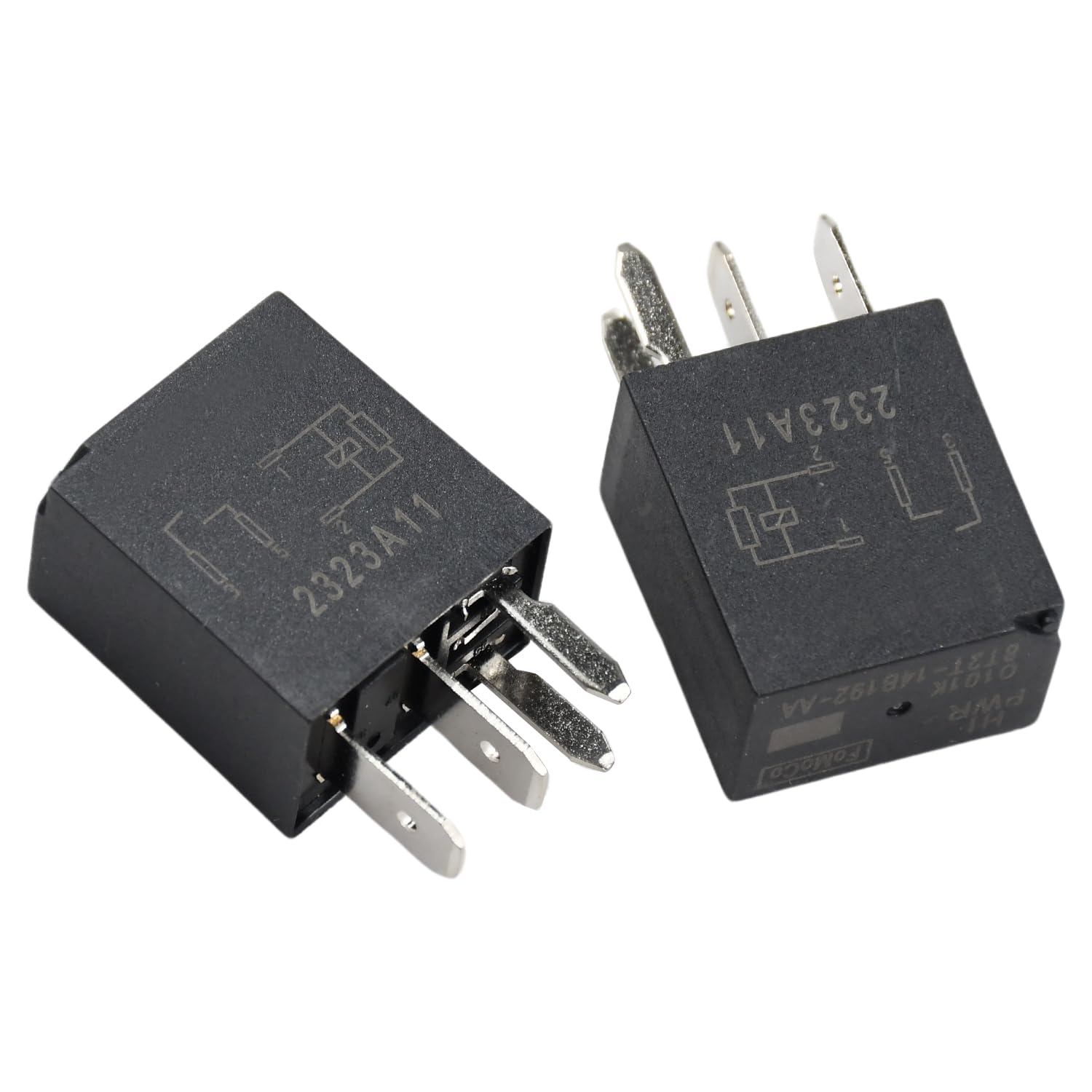 Реле 12В DC 4 контакта Втыкаемое Автомобильное реле Совместимо с автомобилями Ford Упаковка 2 шт. Заменяет 8T2T-14B192-AB