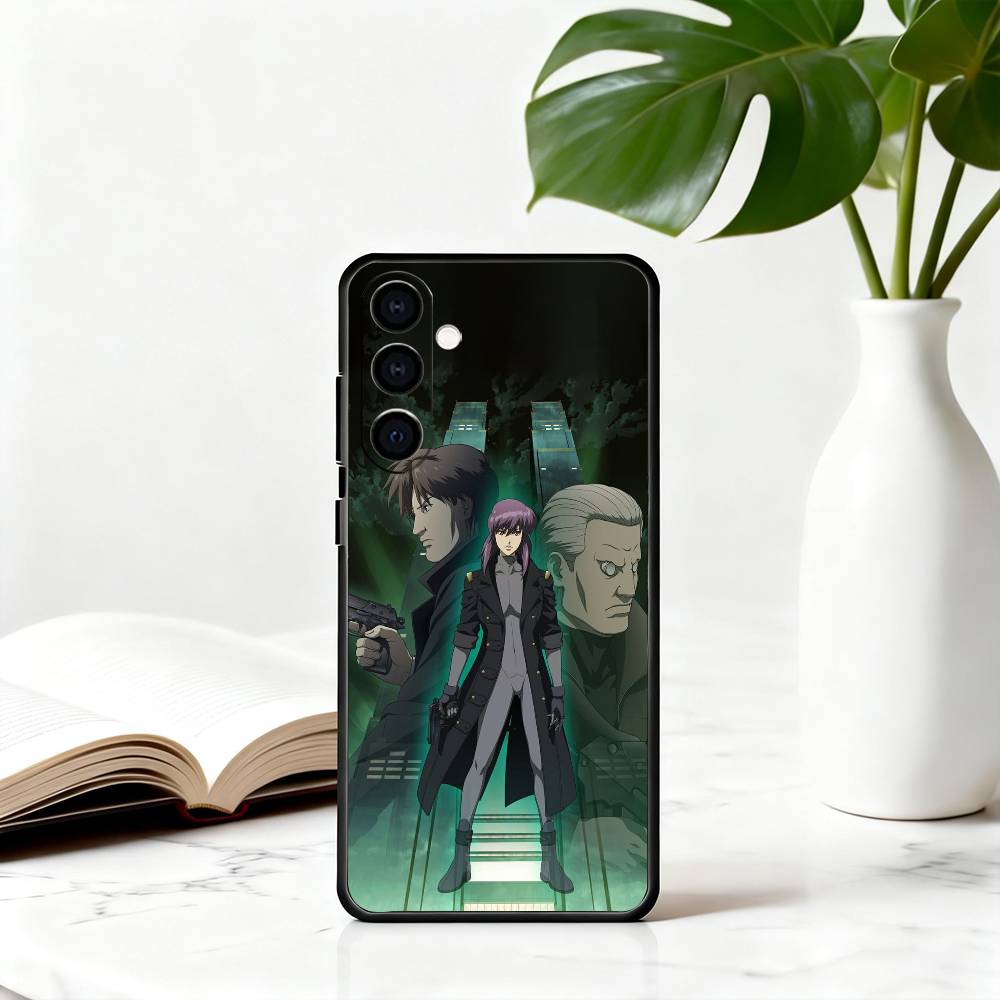 G-Ghost M-Motoko K-Kusanagi S-Shell Phone Case For Samsung Galaxy A73,A72,A71,A70,A53,A52,A51,Soft Silicone Black Cover