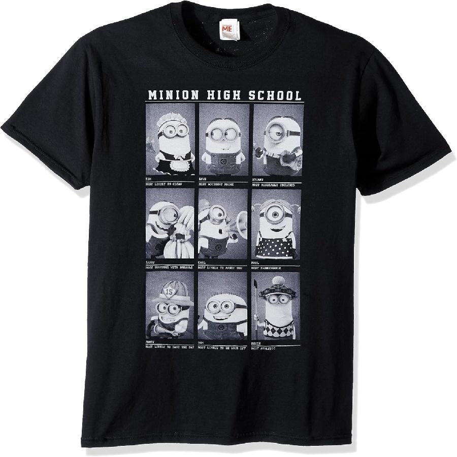 

Despicable Me Men s Minion High School Yearbook Funny Graphic Tee XXXXXL чорний